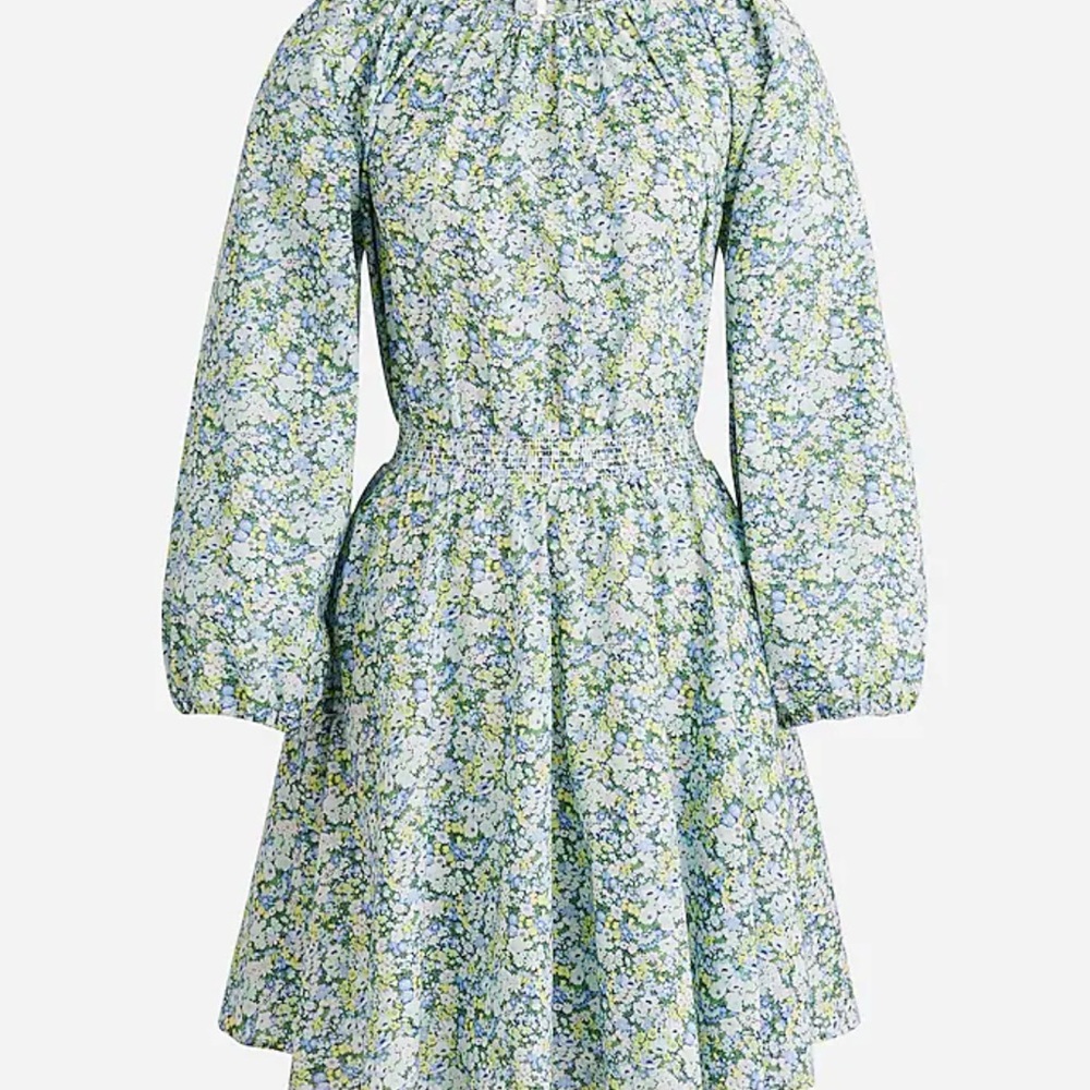 J. CrewPalermo smocked-waist mini dress in Liberty® of London Thorpe Hill fabric